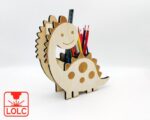 Organizador de escritorio de dinosaurio para lápices - Decoración láser única y funcional