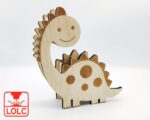 Organizador de escritorio de dinosaurio para lápices - Decoración láser única y funcional - Imagen 2