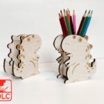 Organizador de Dinosaurios para Corte Láser - Archivos Vectoriales SVG y DXF para Manualidades