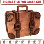 Alcancía Maleta para Corte Láser - Diseño Personalizable y Creativo para DIY