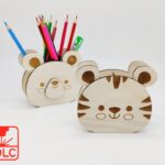 Organizador de Escritorio para Lápices - Archivos SVG y DXF para Corte Láser Personalizado