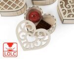 Caja de corazón para corte láser CNC | Diseño decorativo para regalos y eventos