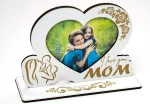 Corte láser SVG para el Día de la Madre - Marco de fotos personalizable para Glowforge DXF