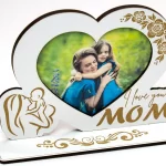 Corte láser SVG para el Día de la Madre - Marco de fotos personalizable para Glowforge DXF