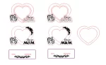 Corte láser SVG para el Día de la Madre - Marco de fotos personalizable para Glowforge DXF - Imagen 3