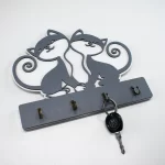 Archivos SVG de Corte Láser de Gatos - Soporte para Llaves | DXF, AI, Glowforge