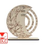 Calendario Mensual Vectorial para Corte Láser CNC - Diseño Personalizable y Detallado