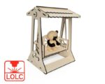 Columpio de muñeca de jardín - Diseño exclusivo en corte láser para decoración infantil