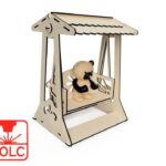 Columpio de muñeca de jardín - Diseño exclusivo en corte láser para decoración infantil