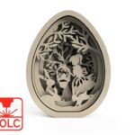 Huevo de Pascua Multicapa para Corte Láser - Diseño Decorativo Personalizable