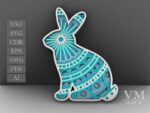 Conejito de Pascua 3D para Corte Láser - Plantilla Decorativa para Manualidades y Regalos Creativos - Imagen 2