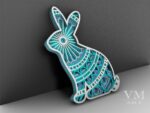 Conejito de Pascua 3D para Corte Láser - Plantilla Decorativa para Manualidades y Regalos Creativos