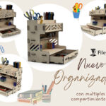 Organizador de Escritario T3 para Corte Láser - Diseño Personalizado y Funcionalidad Optimizada