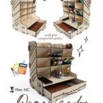 Organizador de Escritorio T2 para Corte Láser - Diseño Personalizable y Funcional