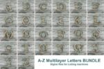 Letras en Capas A-Z para Corte Láser | Plantillas 3D Personalizables para Proyectos Creativos