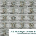 Letras en Capas A-Z para Corte Láser | Plantillas 3D Personalizables para Proyectos Creativos