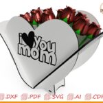 Caja de Corazón para Mamá - Diseño Exclusivo para Corte Láser Personalizado