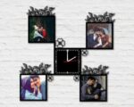Cuadro de Fotos con Reloj Cuadrado para Corte Láser - Decoración Personalizada y Original