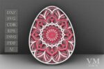 Paquete SVG de Huevos de Pascua 3D en Capas para Corte Láser - Decoración Festiva Creativa - Imagen 6