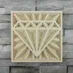 Cuadro de Diamante para Corte Láser - Plantilla Personalizable para Manualidades Creativas