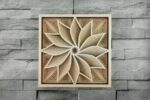 Mándala de flor 3D para corte láser - Diseño multicapa personalizable para decoración y artesanías