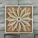 Mándala de flor 3D para corte láser - Diseño multicapa personalizable para decoración y artesanías