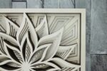 Mándala de flor multicapa decorativo para corte láser | Arte y diseño para decoración interior - Imagen 6
