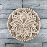 Mándala Floral Circular Multicapa para Corte Láser - Arte Decorativo Personalizado