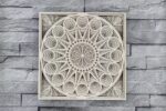 Mándala en capas de estrella para corte láser personalizado y decoración artística