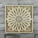 Flor mándala multicapa para corte láser - Diseño decorativo para manualidades y decoración interior