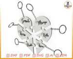 Llavero familiar personalizado para corte láser - Regalos únicos y creativos - Imagen 2