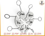 Llavero familiar personalizado para corte láser - Regalos únicos y creativos - Imagen 3