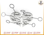 Llavero familiar personalizado para corte láser - Regalos únicos y creativos - Imagen 5