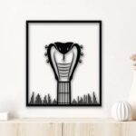 Cuadro Decorativo de Guitarra para Corte Láser - Arte Personalizado para Musicos