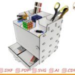 Organizador de Escritorio con Tapa para Oficina y Hogar - Almacenamiento Ordenado