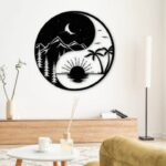 Cuadro decorativo Yin Yang para corte láser - Diseño moderno y artesanal en detalle