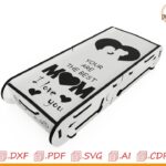 Caja de regalo móvil para mamá - Plantillas digitales de corte láser para joyería personalizada