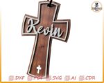 Cruz de Comunión Personalizada para Corte Láser - Nombres Editables y Diseño Único - Imagen 3