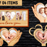 Paquete de figuras de amor para mamá - Cuadros decorativos para corte láser CNC