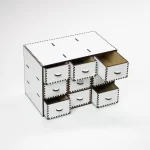 Organizador de Escritorio con Cajones - Archivos para Corte Láser, Gabinete Compacto y Funcional - Imagen 2