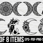 Siluetas Decorativas de Luna para Corte Láser - Paquete de Diseño Único y Creativo