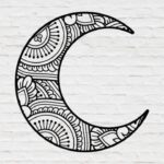 Corte láser Mandala Luna Decorativa para Pared - Diseño Creativo y Único