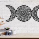Archivo de corte láser de Mandala decorativa de luna llena para manualidades y decoración
