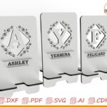 Soporte de Celulares Personalizado A-Z para Corte Láser - Diseño Único y Funcional