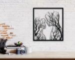Cuadro para Corte Láser: Pareja Artesanal con Diseño de Ramas de Árbol Decorativas - Imagen 3