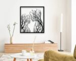Cuadro para Corte Láser: Pareja Artesanal con Diseño de Ramas de Árbol Decorativas - Imagen 4