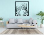 Cuadro para Corte Láser: Pareja Artesanal con Diseño de Ramas de Árbol Decorativas - Imagen 2