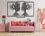 Cuadro de Pareja en Ramas de Árbol - Diseño Exclusivo para Corte Láser DIY