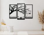 Silueta de Árbol en 3 Cuadros para Decoración de Interiores con Corte Láser Personalizado - Imagen 6