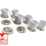 Posavasos de Corte Láser: 12 Piezas Individuales para Decoración de Mesa CNC